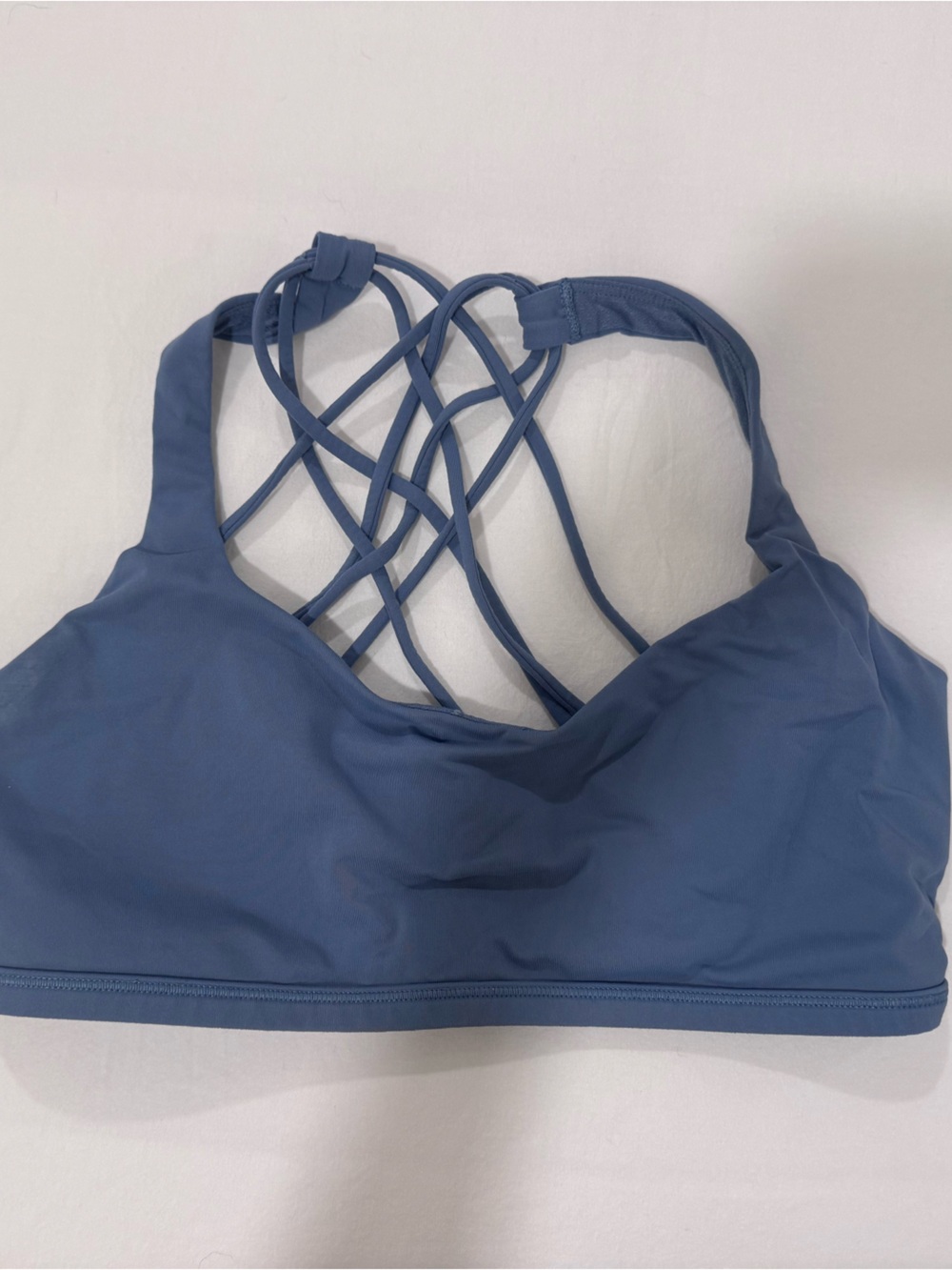 Blue lululemon free to be wild sports bra